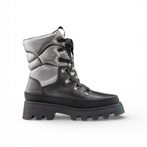 Cougar Stafford Leather Waterproof Quilted Boots Black/Silver – Sz 8
